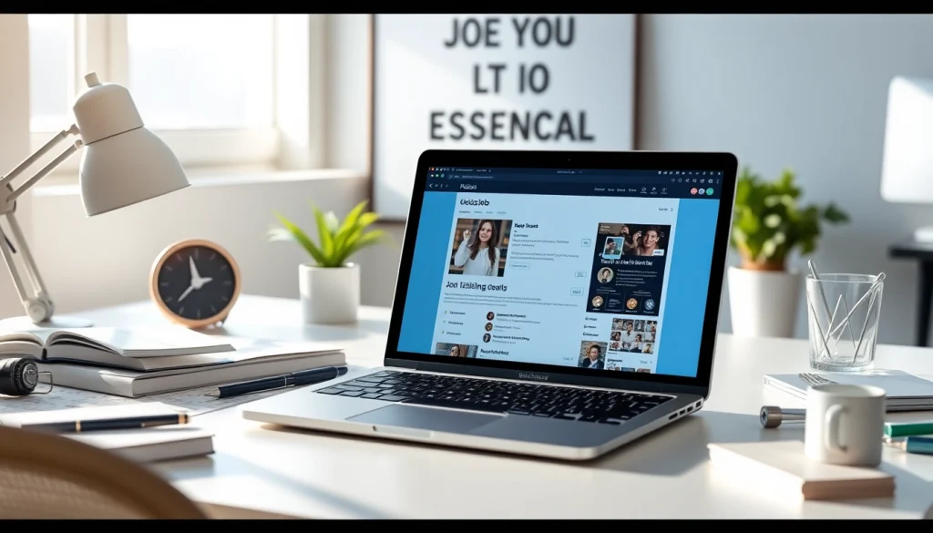 Engage with effective job research tools laid out on a desk, showcasing productivity and organization.