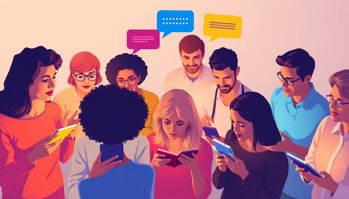 People engaging in an AI opinion poll, showcasing diverse reactions to technology, reflecting both concern and hope.