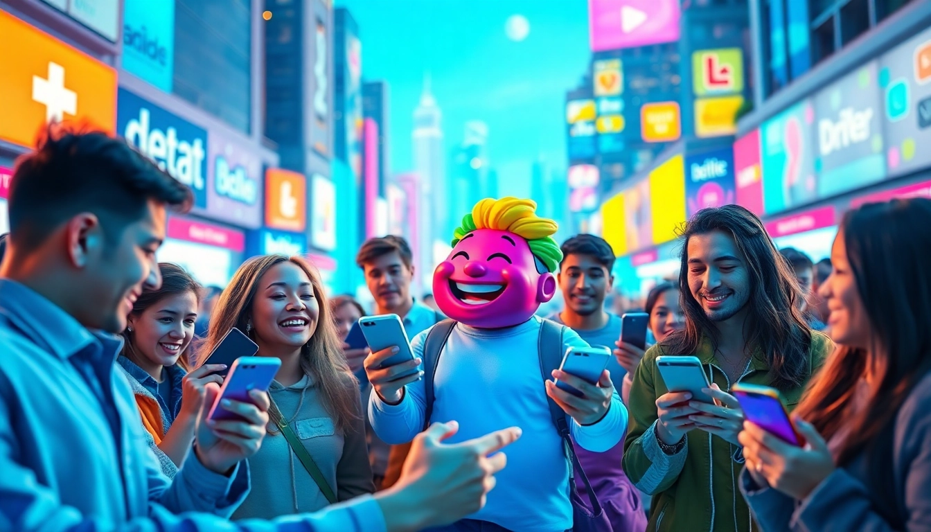 Engaging social media scene featuring Crushonia with friends, highlighting vibrant interactions.