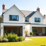 Showcasing modern property extensions that harmonize with traditional home design.