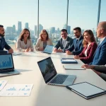 Créer une holding Luxembourg SOPARFI avec des professionnels discutant dans un bureau moderne.