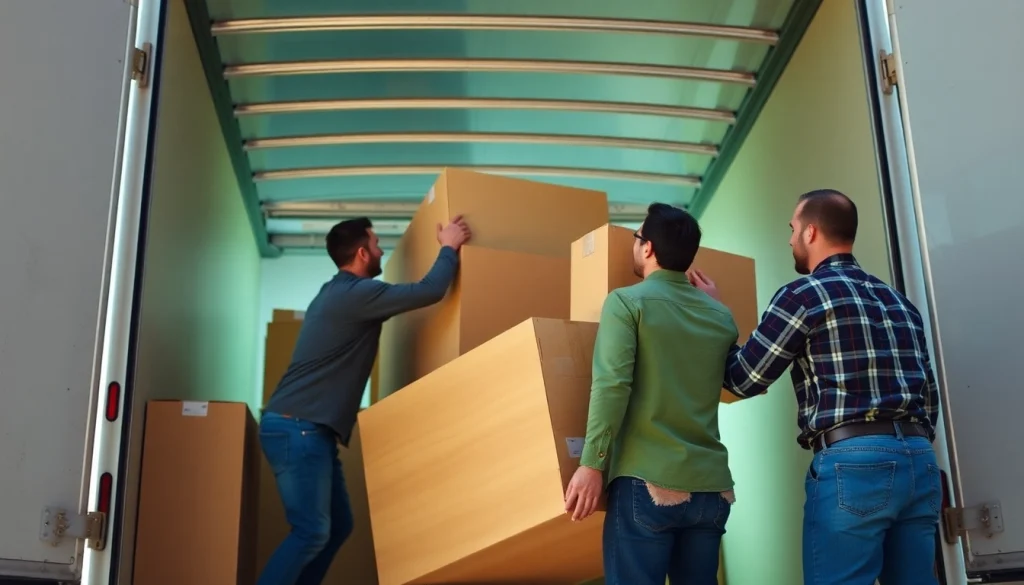 Highlighting a smooth Umzug Erlangen experience with skilled movers carefully handling furniture.
