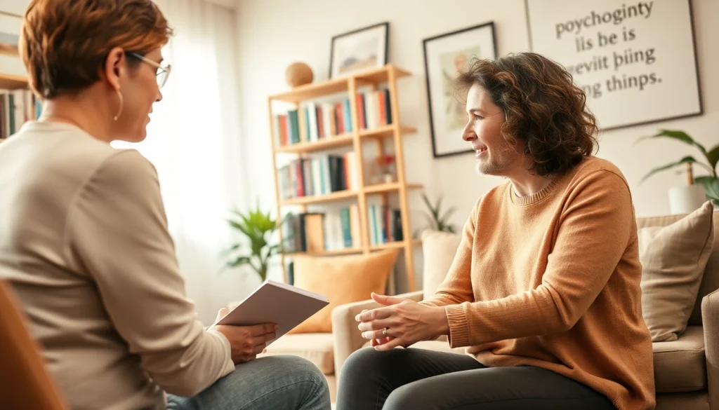 Engaged conversation highlighting Level 4 counselling answers in a professional therapeutic setting.