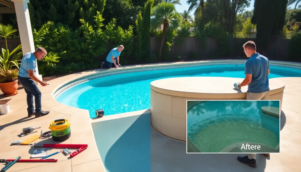 Expert pool renovation company revitalizing a backyard oasis with modern techniques.