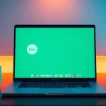 Learn how to download line下載電腦版 with a laptop displaying the Line app interface in a productive workspace.