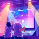 Experience 汽水音乐网页版 through an engaging digital interface with colorful music notes.