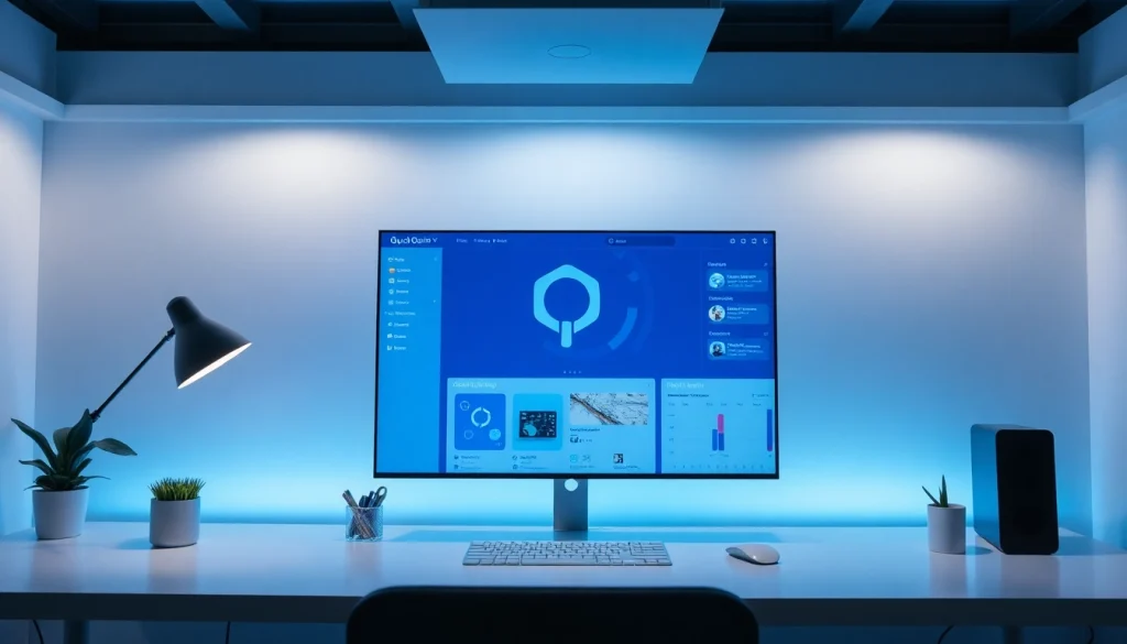 View the interface of quickq官网 as a user interacts with its features, highlighting its user-friendly design.