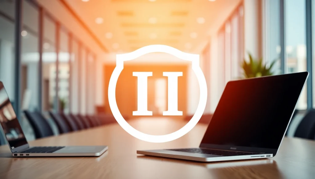 Creating a trademark logo in a vibrant office with professional details and dynamic atmosphere.