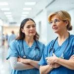 Nurse discussing the challenges and support of the VDAP Program in Alabama with a counselor.