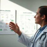Untersuchung von Allergien durch einen Arzt in einer modernen Klinik.