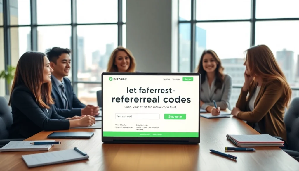 Discussing earnest referral codes in a collaborative financial consultation setting.