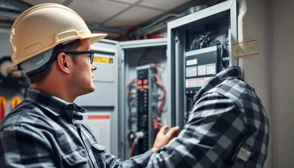 Inspecting an Electrical Panel Clearwater with expert electrician for improved safety and functionality.