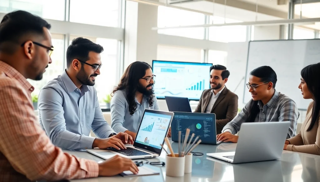 Empowered team delivering IT Services in a collaborative office environment