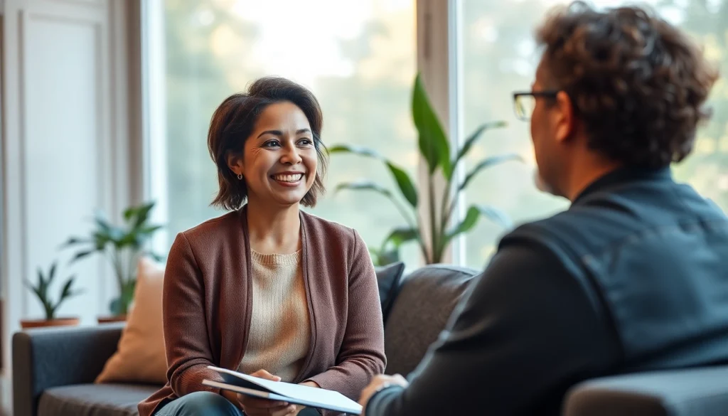 Engaging psychotherapy session in Dubai, showcasing a professional therapist creating a supportive environment.