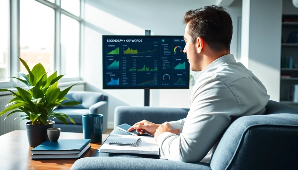 Analyze Secondary Keywords with a marketing expert in a modern office setting.
