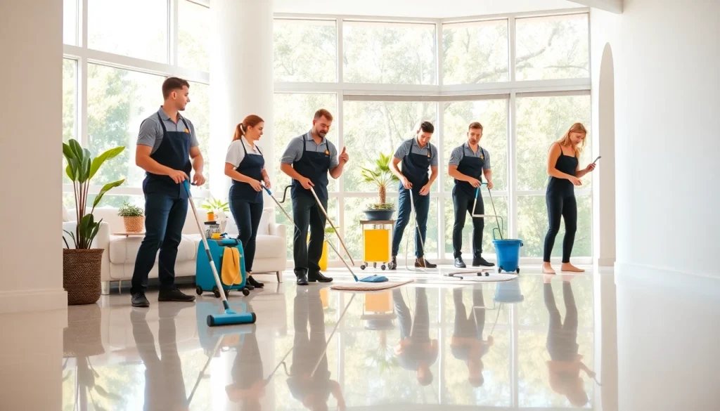 Clean and organized bond cleaning Brisbane professionals serving a modern apartment.