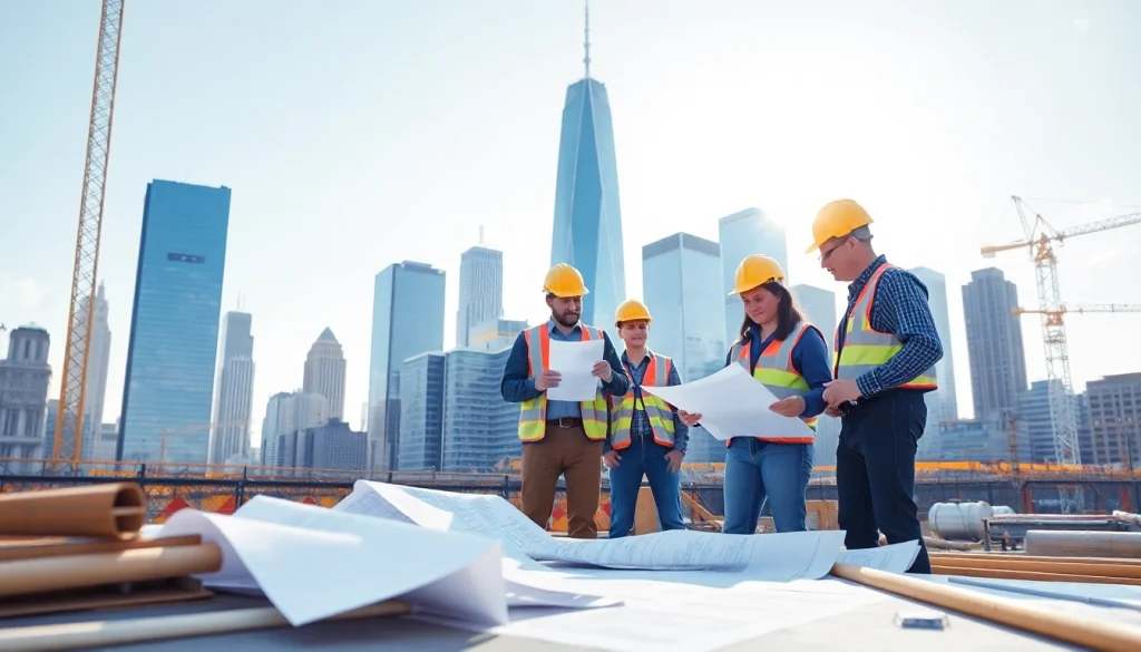 Showcasing a team of professionals at work in New York City Commercial General Contractor setting.