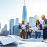 Showcasing a team of professionals at work in New York City Commercial General Contractor setting.